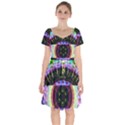 The Existence Of Neon Short Sleeve Bardot Dress View1