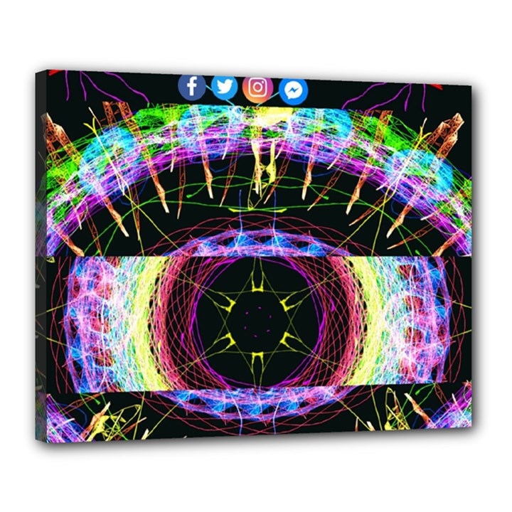 Crowned Existence Of Neon Canvas 20  x 16  (Stretched)