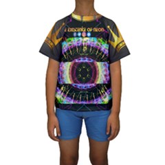 Crowned Existence Of Neon Kids  Short Sleeve Swimwear by TheExistenceOfNeon2018