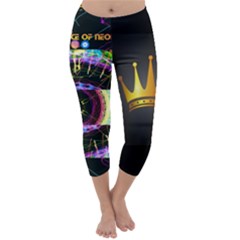 Crowned Existence Of Neon Capri Winter Leggings  by TheExistenceOfNeon2018