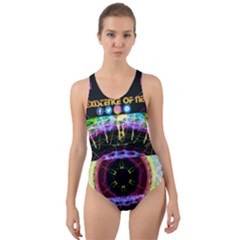 Crowned Existence Of Neon Cut-out Back One Piece Swimsuit by TheExistenceOfNeon2018