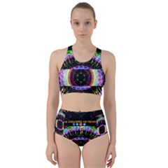 Crowned Existence Of Neon Racer Back Bikini Set