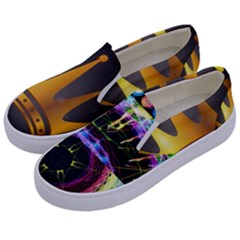 Crowned Existence Of Neon Kids  Canvas Slip Ons by TheExistenceOfNeon2018