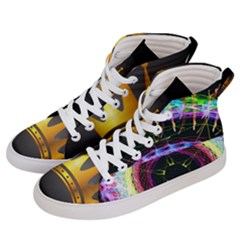 Crowned Existence Of Neon Men s Hi-top Skate Sneakers by TheExistenceOfNeon2018