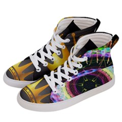 Crowned Existence Of Neon Women s Hi-top Skate Sneakers by TheExistenceOfNeon2018