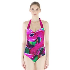 Flamingo   Child Of Dawn 8 Halter Swimsuit by bestdesignintheworld