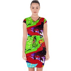 Untitled Island 4 Capsleeve Drawstring Dress 