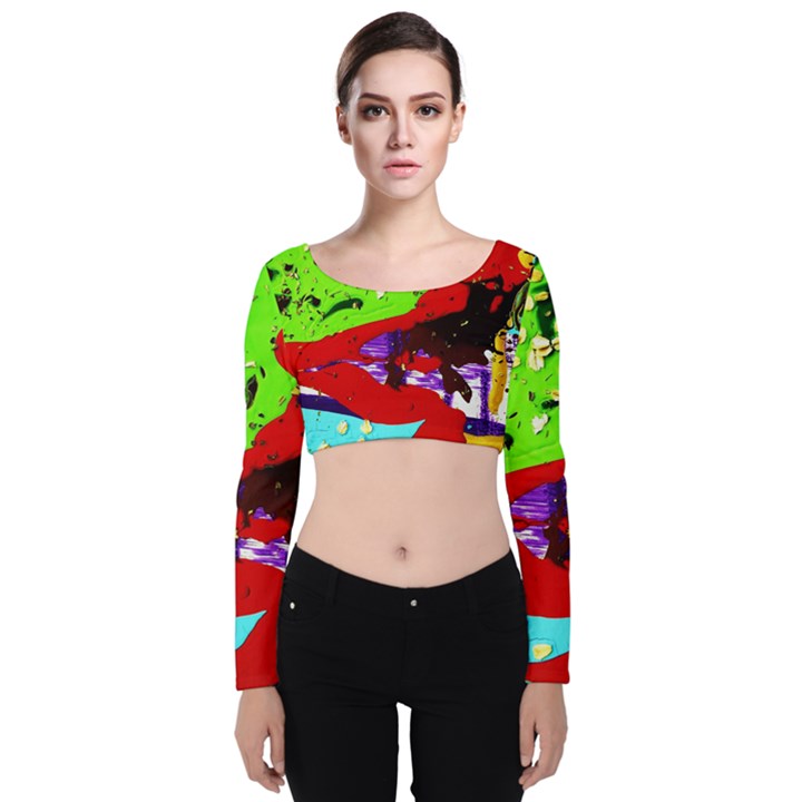 Untitled Island 4 Velvet Crop Top