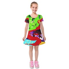 Untitled Island 4 Kids  Short Sleeve Velvet Dress by bestdesignintheworld