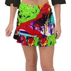 Untitled Island 4 Fishtail Mini Chiffon Skirt