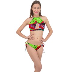 Untitled Island 4 Cross Front Halter Bikini Set