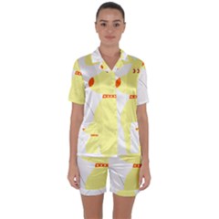 Mutt Dog Animal Domestic Vector Satin Short Sleeve Pyjamas Set