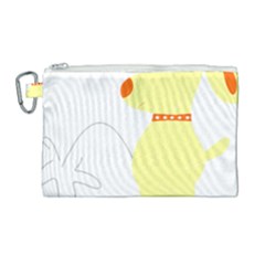 Mutt Dog Animal Domestic Vector Canvas Cosmetic Bag (large)