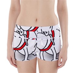 Dog Animal Pet Grin Sit Happy Boyleg Bikini Wrap Bottoms by Nexatart