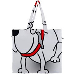 Dog Animal Pet Grin Sit Happy Canvas Travel Bag