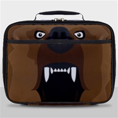 Bear Brown Set Paw Isolated Icon Full Print Lunch Bag