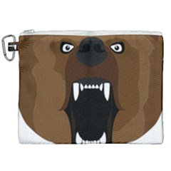 Bear Brown Set Paw Isolated Icon Canvas Cosmetic Bag (xxl)