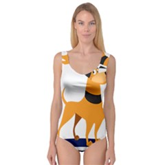 Stub Illustration Cute Animal Dog Princess Tank Leotard  by Nexatart