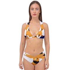 Stub Illustration Cute Animal Dog Double Strap Halter Bikini Set