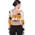 Stub Illustration Cute Animal Dog Velvet Crop Top View2