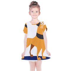 Stub Illustration Cute Animal Dog Kids  Simple Cotton Dress