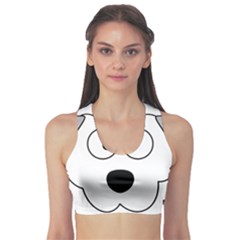 Animal Cartoon Colour Dog Sports Bra by Nexatart