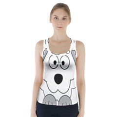 Animal Cartoon Colour Dog Racer Back Sports Top by Nexatart