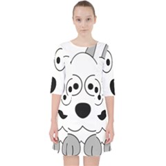 Animal Cartoon Colour Dog Pocket Dress by Nexatart