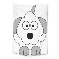 Animal Cartoon Colour Dog Small Tapestry by Nexatart