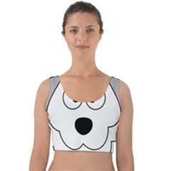 Animal Cartoon Colour Dog Velvet Crop Top