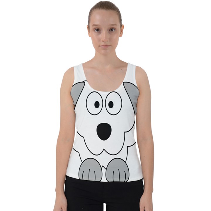 Animal Cartoon Colour Dog Velvet Tank Top