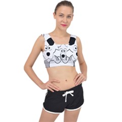 Animal Cartoon Colour Dog V-back Sports Bra