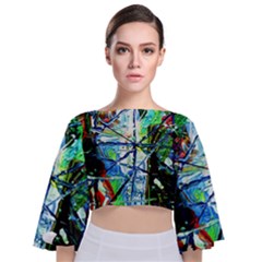 Depression 1 Tie Back Butterfly Sleeve Chiffon Top