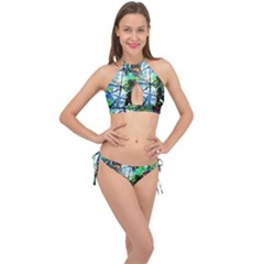 Depression 1 Cross Front Halter Bikini Set