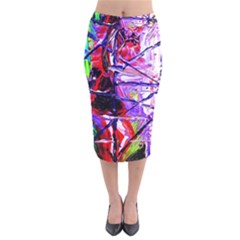 Depression 2 Velvet Midi Pencil Skirt by bestdesignintheworld