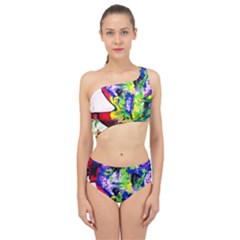 Lilac, Lamp And Curtain Window 1 Spliced Up Two Piece Swimsuit