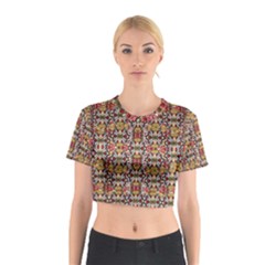 Rose Buds And Floral Decorative Cotton Crop Top by pepitasart