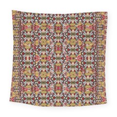 Rose Buds And Floral Decorative Square Tapestry (large)