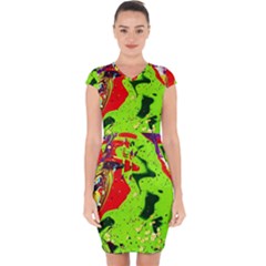 Untitled Island 3 Capsleeve Drawstring Dress 