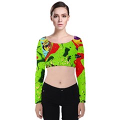 Untitled Island 3 Velvet Crop Top