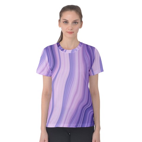 Marbled Ultra Violet Women s Cotton Tee by NouveauDesign