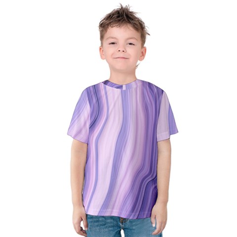 Marbled Ultra Violet Kids  Cotton Tee by NouveauDesign