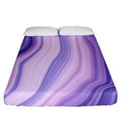 Marbled Ultra Violet Fitted Sheet (king Size) by NouveauDesign