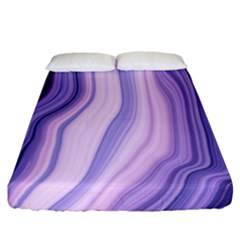 Marbled Ultra Violet Fitted Sheet (california King Size) by NouveauDesign