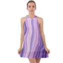 marbled ultra violet Halter Tie Back Chiffon Dress View1