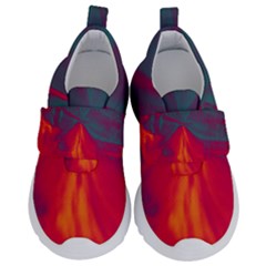 Fire Abstract Kids  Velcro Strap Shoes