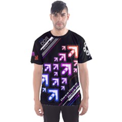 Ddr Rainbow Dark Men s Sports Mesh Tee