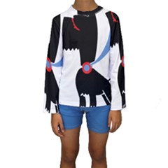 Dog Scottish Terrier Scottie Kids  Long Sleeve Swimwear by Nexatart