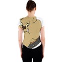 Bulldog Dog Head Canine Pet Crew Neck Crop Top View2