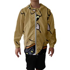 Bulldog Dog Head Canine Pet Hooded Windbreaker (kids) by Nexatart